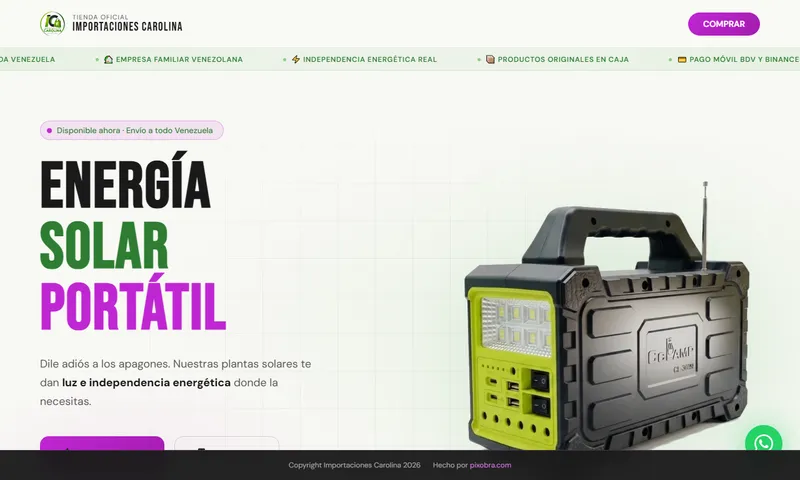 Screenshot of importacionescarolina.shop
