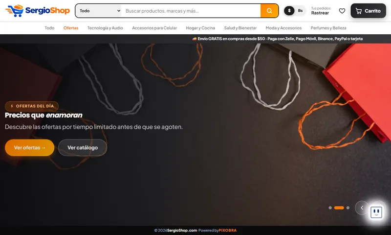 Screenshot of sergioshop.com
